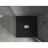 Mexen Hugo cadă de duș pătrată SMC 100 x 100 cm, neagră, mască inox - 42701010-X