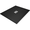 Mexen Hugo brodzik dreptunghiular SMC 110 x 100 cm, negru, mască inox - 42701011-X