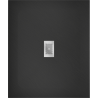 Mexen Hugo négyszögletes SMC zuhanytálca 120 x 100 cm, fekete, inox fedél - 42701012-X