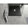 Mexen Hugo téglalap alakú SMC zuhanytálca 120 x 100 cm, fekete, inox burkolat - 42701012-X