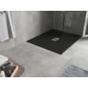 Mexen Hugo cadă de duș dreptunghiulară SMC 140 x 100 cm, negru, mască inox - 42701014-X