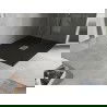 Mexen Hugo cadă dreptunghiulară SMC 140 x 100 cm, neagră, capac inox - 42701014-X