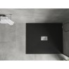 Mexen Hugo téglalap alakú SMC zuhanytálca 140 x 100 cm, fekete, inox fedél - 42701014-X