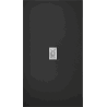 Mexen Hugo téglatest zuhanytál SMC 150 x 100 cm, fekete, inox takaró - 42701015-X