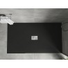 Mexen Hugo téglalap alakú SMC zuhanytálca 150 x 100 cm, fekete, inox burkolat - 42701015-X