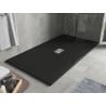 Mexen Hugo téglatest zuhanytál SMC 150 x 100 cm, fekete, inox takaró - 42701015-X