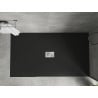 Mexen Hugo cadă dreptunghiulară SMC 180 x 100 cm, negru, capac inox - 42701018-X