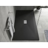Mexen Hugo tăviță de duș dreptunghiulară SMC 200 x 100 cm, neagră, mască inox - 42701020-X