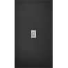 Mexen Hugo cadă dreptunghiulară SMC 170 x 100 cm, negru, capac inox - 42701017-X