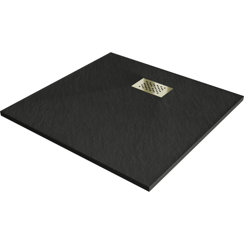 Mexen Hugo cadă de duș pătrată SMC 70 x 70 cm, negru, masca aurie - 42707070-G
