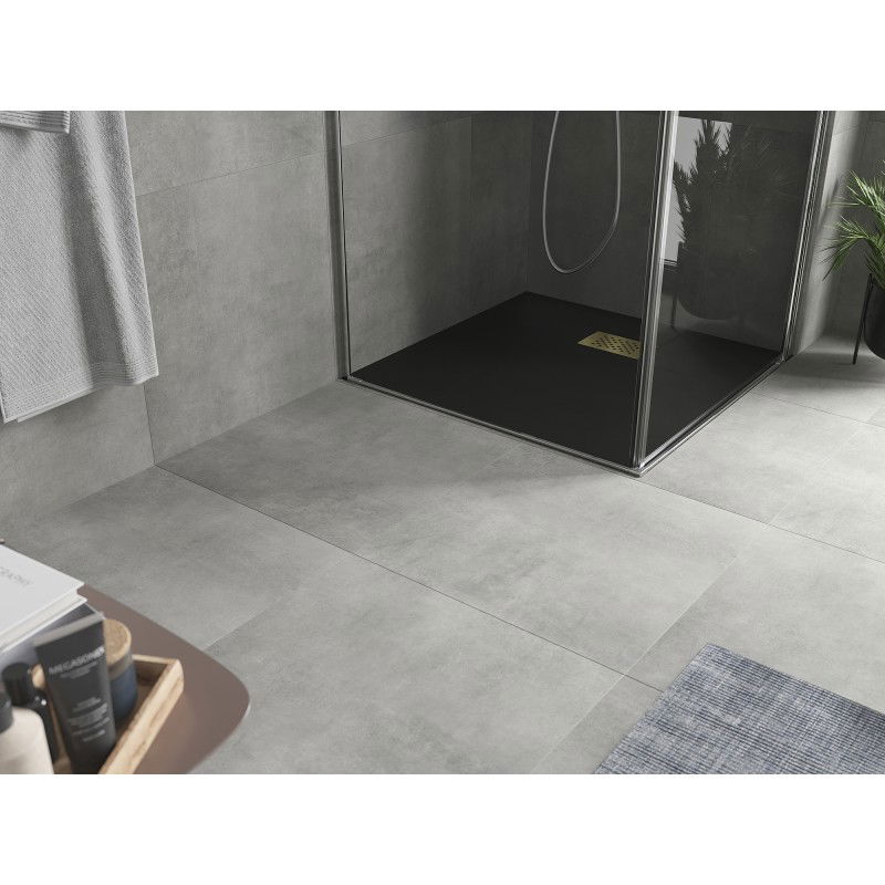 Mexen Hugo cabină de duș pătrată SMC 90 x 90 cm, negru, capac mascare auriu - 42709090-G