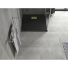 Mexen Hugo brodzik pătrat SMC 90 x 90 cm, negru, mascare aurie - 42709090-G