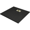 Mexen Hugo bazineta pătrată SMC 90 x 90 cm, negru, capac auriu - 42709090-G