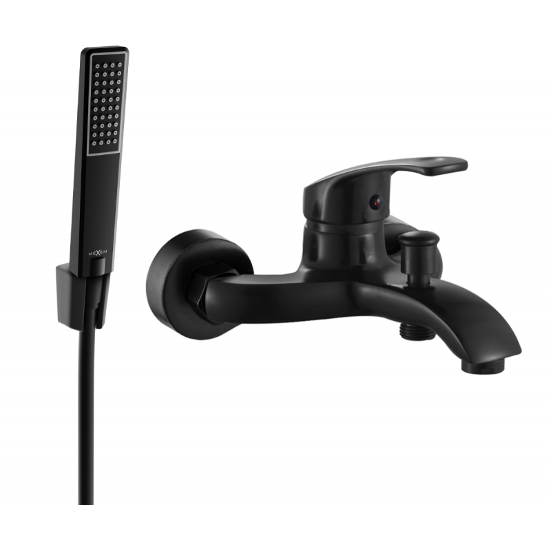 Mexen Fabia R72 baterie de cadă cu set de duș, negru - 74653R72-70