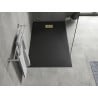 Mexen Hugo brodzik dreptunghiular SMC 150 x 70 cm, negru, mascator auriu - 42707015-G
