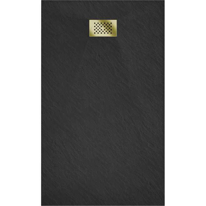 Mexen Hugo brodzik dreptunghiular SMC 160 x 70 cm, negru, masca aurie - 42707016-G
