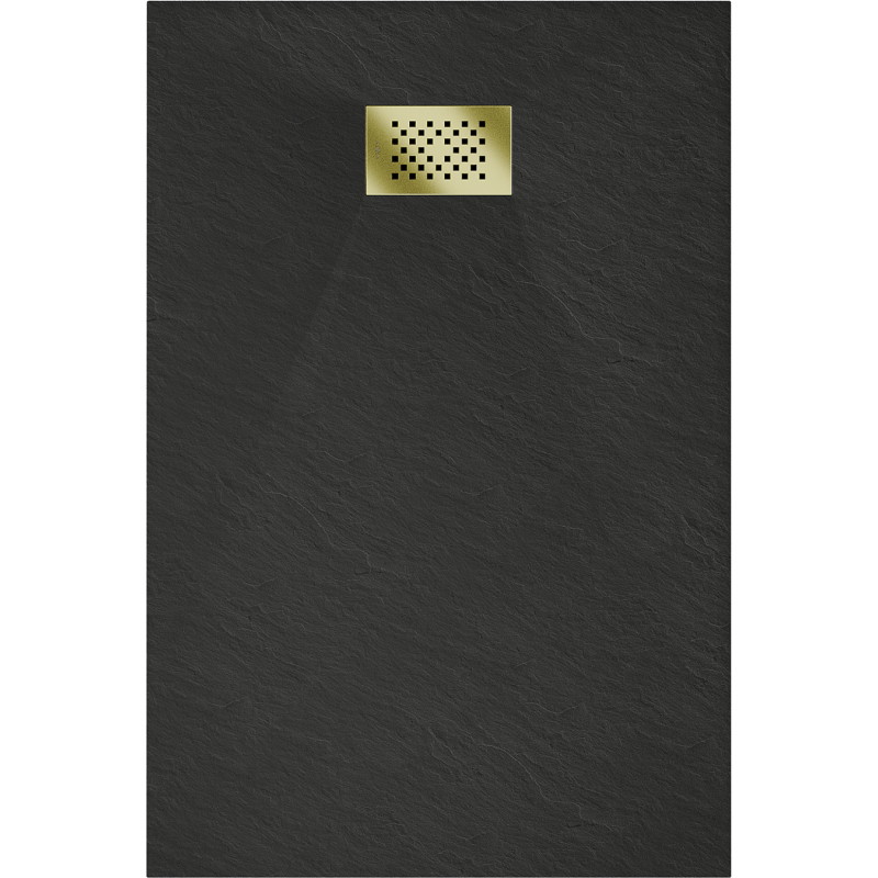 Mexen Hugo brodzik dreptunghiular SMC 100 x 80 cm, negru, mască aurie - 42708010-G