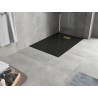 Mexen Hugo SMC téglalap alakú zuhanytálca 100 x 80 cm, fekete, arany takaróval - 42708010-G