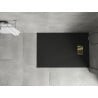 Mexen Hugo téglalap alakú SMC 130 x 80 cm, fekete, arany burkolat - 42708013-G