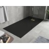 Mexen Hugo téglalap alakú SMC zuhanytálca 170 x 80 cm, fekete, arany takaróelem - 42708017-G