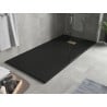 Mexen Hugo cadafă prostă cu design dreptunghiular SMC 180 x 80 cm, negru, capac aurit - 42708018-G