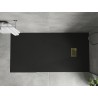 Mexen Hugo cadă de duș rectangulară SMC 180 x 80 cm, neagră, mascare aurie - 42708018-G