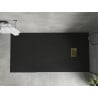 Mexen Hugo cadafă prostă cu design dreptunghiular SMC 180 x 80 cm, negru, capac aurit - 42708018-G