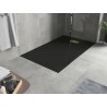 Mexen Hugo téglalap alakú SMC zuhanytálca 150 x 90 cm, fekete, arany fedőelem - 42709015-G