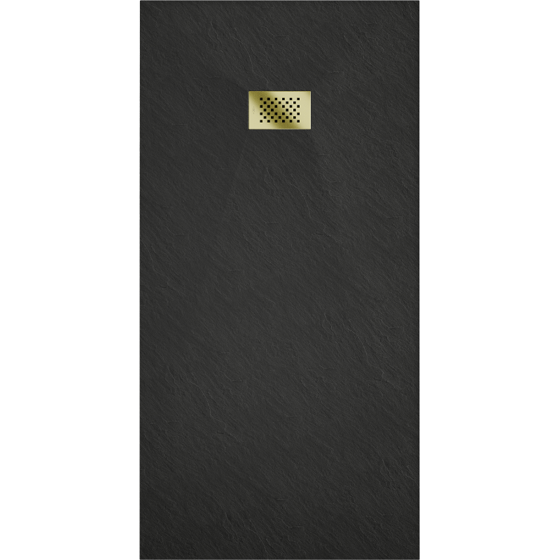 Mexen Hugo cădiță de duș dreptunghiulară SMC 170 x 90 cm, negru, capac mascare auriu - 42709017-G
