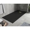 Mexen Hugo cadă dreptunghiulară SMC 180 x 90 cm, negru, mască aurie - 42709018-G