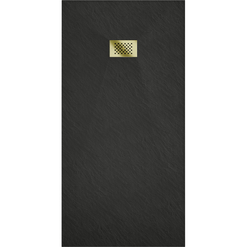Mexen Hugo tăviță de duș dreptunghiulară SMC 180 x 90 cm, neagră, masca aurie - 42709018-G