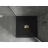 Mexen Hugo brod x pătrat SMC 100 x 100 cm, negru, capac de aur - 42701010-G