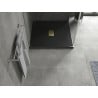 Mexen Hugo cabină de duș pătrată SMC 100 x 100 cm, neagră, mască aurie - 42701010-G