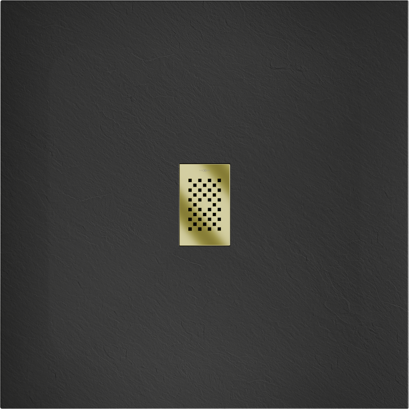 Mexen Hugo cabină de duș pătrată SMC 100 x 100 cm, neagră, mască aurie - 42701010-G