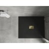 Mexen Hugo cadă rectangulară SMC 120 x 100 cm, neagră, capac din aur - 42701012-G
