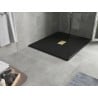 Mexen Hugo brodzik dreptunghiular SMC 120 x 100 cm, negru, mască aurie - 42701012-G