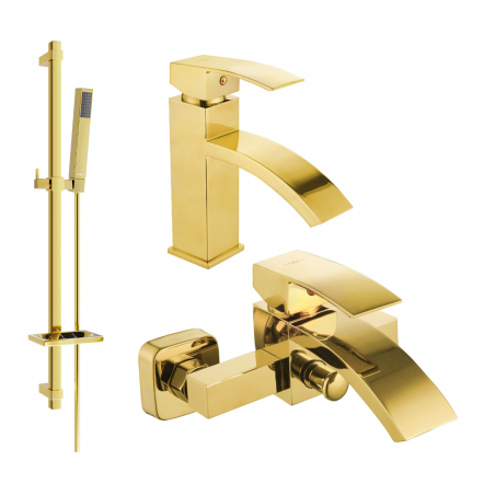 Mexen Libra DQ77 set de baie, auriu - 745103DQ77-50