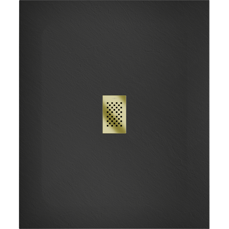 Mexen Hugo recipient de duș dreptunghiular SMC 110 x 100 cm, negru, capac mascare auriu - 42701011-G