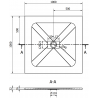 Mexen Hugo cabina de duș pătrată SMC 100 x 100 cm, negru, capac de aur - 42701010-G