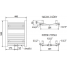 Mexen Ares elektromos radiátor 500 x 400 mm, 300 W, fehér - W102-0500-400-2300-20
