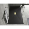 Mexen Hugo brod rectangular SMC 160 x 100 cm, negru, mascare aurie - 42701016-G