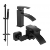 Mexen Libra DQ77 set de baie, negru - 745103DQ77-70