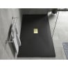 Mexen Hugo cadă rectangulară SMC 180 x 100 cm, negru, capacitație aurie - 42701018-G