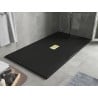 Mexen Hugo cadă rectangulară SMC 180 x 100 cm, negru, capacitație aurie - 42701018-G
