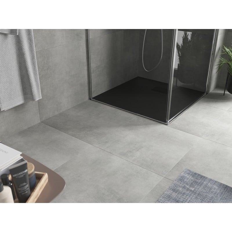 Mexen Hugo négyzet alakú SMC zuhanytálca 90 x 90 cm, fekete, fekete fedél - 42709090-B