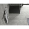 Mexen Hugo SMC négyzet alakú zuhanytálca 70 x 70 cm, fekete, fekete takarólap - 42707070-B