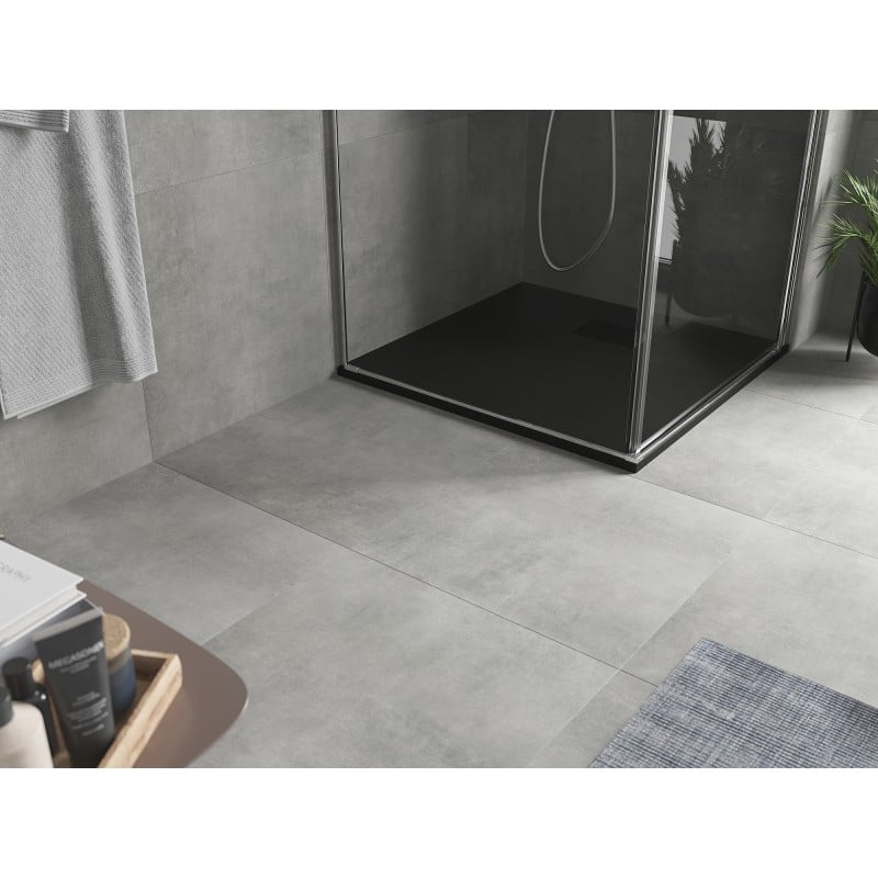 Mexen Hugo négyzet alakú SMC zuhanytálca 90 x 90 cm, fekete, fekete fedél - 42709090-B