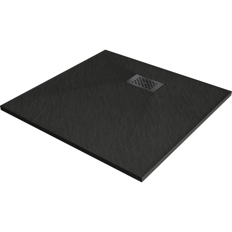 Mexen Hugo SMC négyzet alakú zuhanytálca 80 x 80 cm, fekete, fekete fedél - 42708080-B