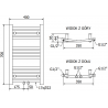 Mexen Ares elektromos radiátor 700 x 400 mm, 300 W, króm - W102-0700-400-2300-01