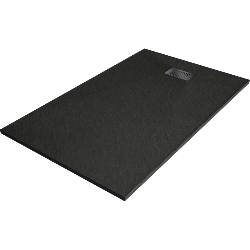 Mexen Hugo cabină de duș dreptunghiulară SMC 140 x 70 cm, negru, grilaj negru - 42707014-B